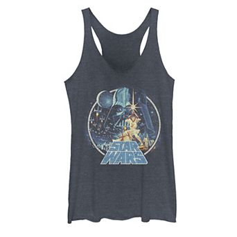 Juniors' Star Wars Group Victory Scene Retro Poster Tank Top