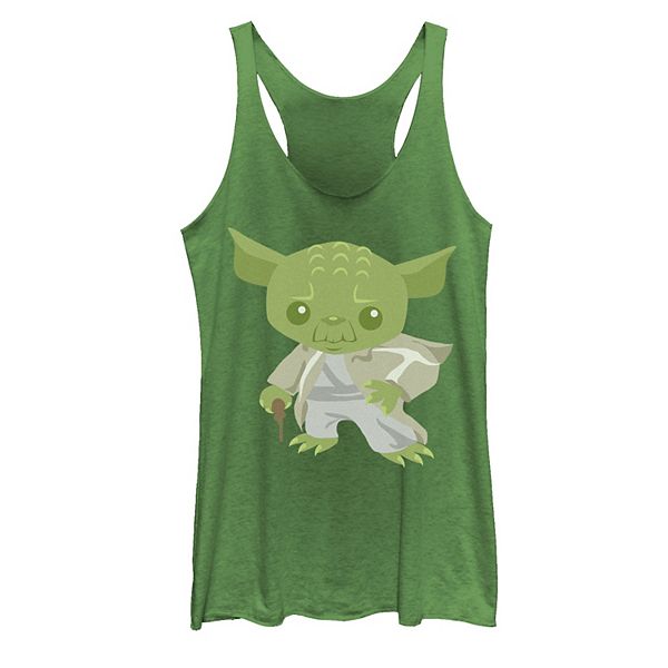 Juniors' Star Wars Yoda The Cute Wise-Guy Cartoon Jedi Tank Top