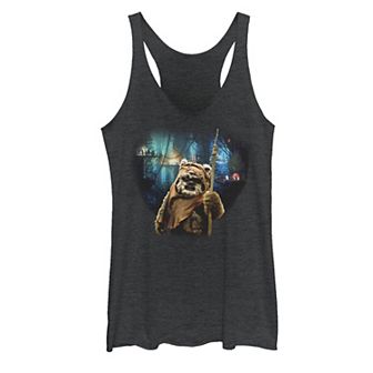 Juniors' Star Wars Tree Village Wicket Ewok Tank Top