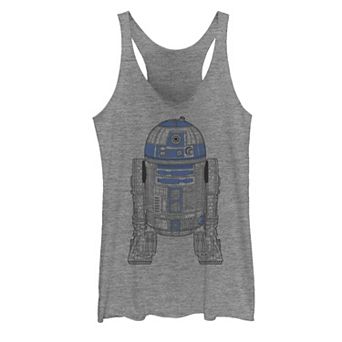 Juniors' Star Wars R2-D2 Outline Tank Top