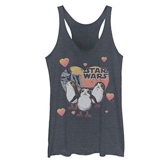 Juniors' Star Wars Porg Hearts Tank Top