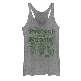 Juniors' Star Wars Ewoks Protect Our Forests Camp Tank Top