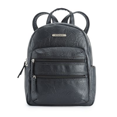 Stone Co. Washed Leather Double Entry Mini Backpack