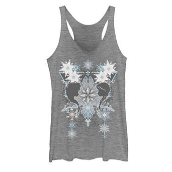 Juniors' Disney's Frozen Elsa Anna Snowflake Boho Tank Top