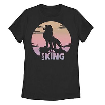 Juniors' Disney's The Lion King Live Action Sunset Pride Rock Poster Tee