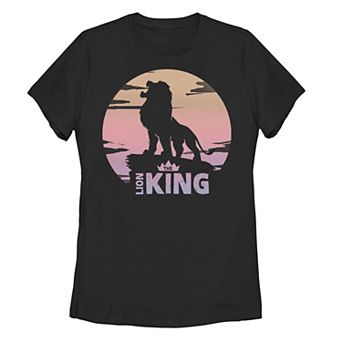 Juniors' Disney's The Lion King Live Action Sunset Pride Rock Poster Tee