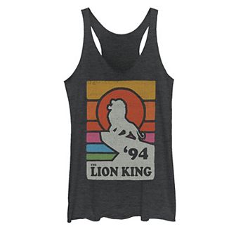 Juniors' Disney's The Lion King Pride Rock Retro Line Art Poster Tank Top