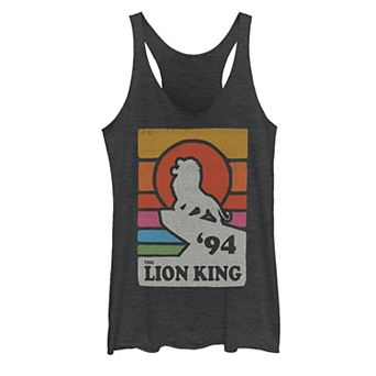 Juniors' Disney's The Lion King Pride Rock Retro Line Art Poster Tank Top