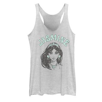 Juniors' Disney's Aladdin Live Action Jasmine Face Portrait Sketch Tank Top