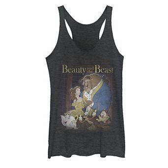 Juniors' Disney's Beauty And The Beast Distressed Vintage Group Shot Tank Top