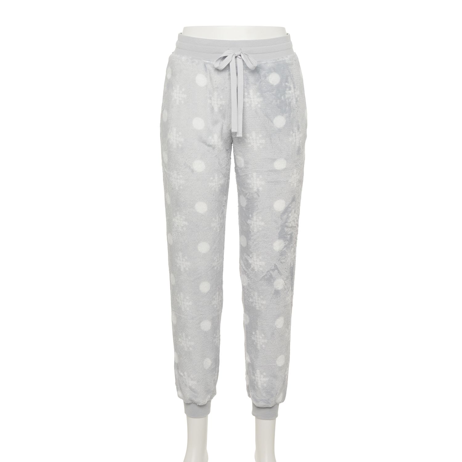 grey fluffy joggers