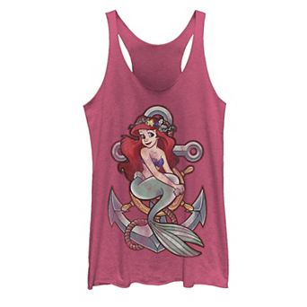 Juniors' Disney's Little Mermaid Tattoo Anchor Pose Tank Top