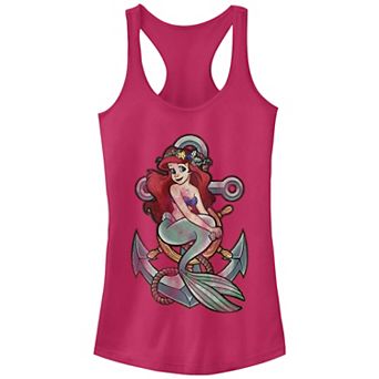 Juniors' Disney's Little Mermaid Tattoo Anchor Pose Tank Top
