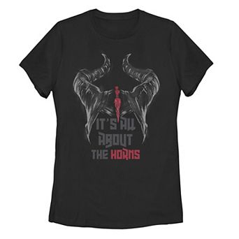 Disney's Maleficent Mistress Of Evil All About Horns Sketch Juniors' Tee