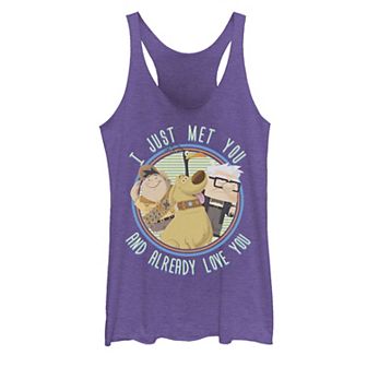 Juniors' Disney / Pixar Up Russell Carl Dug "I Just Met You And Love You" Tank Top