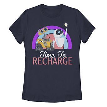 Disney / Pixar's WALL-E Eve Juniors' With Light Bulb Time To Recharge Tee