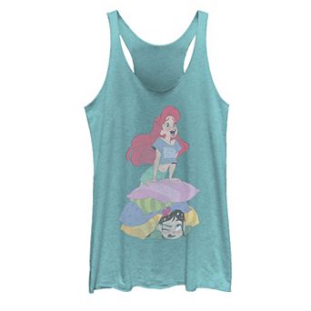 Disney's Wreck It Ralph 2 Comfy Princess Ariel Pillow Pile Juniors' Tank Top