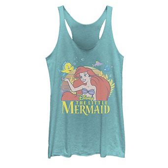 Juniors' Disney's Little Mermaid Ariel Flounder Logo Tank Top