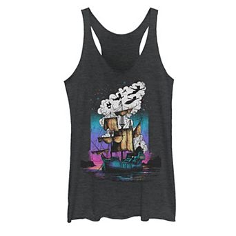 Disney's Peter Pan Pirate Ship Flight Neon Juniors' Tank Top