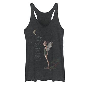 Juniors' Disney's Peter Pan Tinkerbell Moon Quote Art Tank Top
