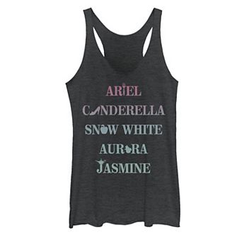 Juniors' Disney Princesses Ariel Cinderella Snow White Jasmine Tank Top