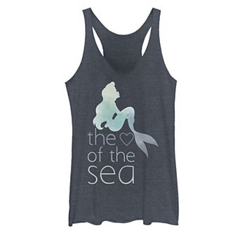 Juniors' Disney's Little Mermaid Heart Of The Sea Watercolor Tank Top