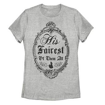 Juniors' Disney's Snow White "His Fairest Of Them All"Mirror Portrait Tee