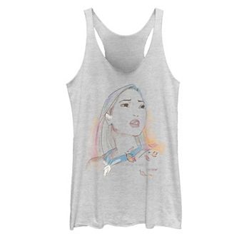 Juniors' Disney's Pocahontas Watercolor Portrait Quote Tank Top