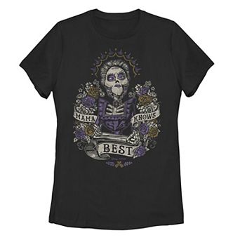 Juniors' Disney / Pixar's Coco Mama Knows Best Colored Tee