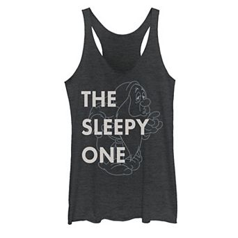 Juniors' Disney's Snow White & The Seven Dwarves "The Sleepy One" Outlined Tank Top