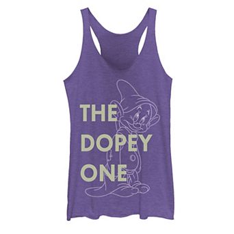 Juniors' Disney's Snow White & The Seven Dwarves The Dopey One Outlined Tank Top