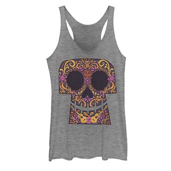 Juniors' Disney / Pixar's Coco Collage Sugar Skull Halloween Tank Top