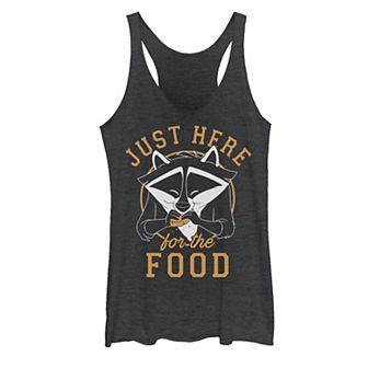 Juniors' Disney's Pocahontas Meeko Just Here For The Food Portrait Tank Top