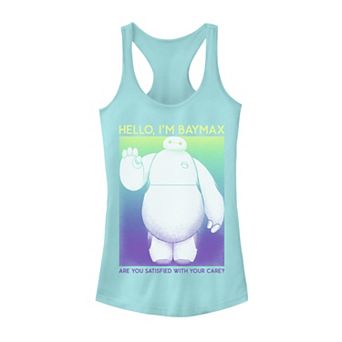 Juniors' Disney's Big Hero 6 Baymax Hello Wave Colorful Tank Top