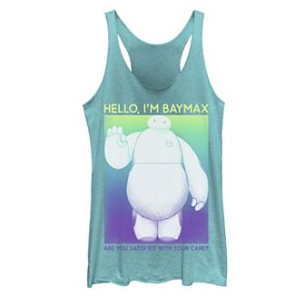 Juniors' Disney's Big Hero 6 Baymax Hello Wave Colorful Tank Top