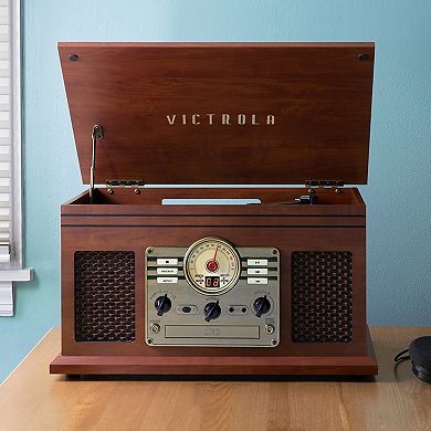 Victrola Hawthorne Wooden Music Center