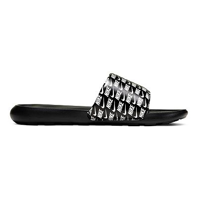 Nike sandals black and white best sale