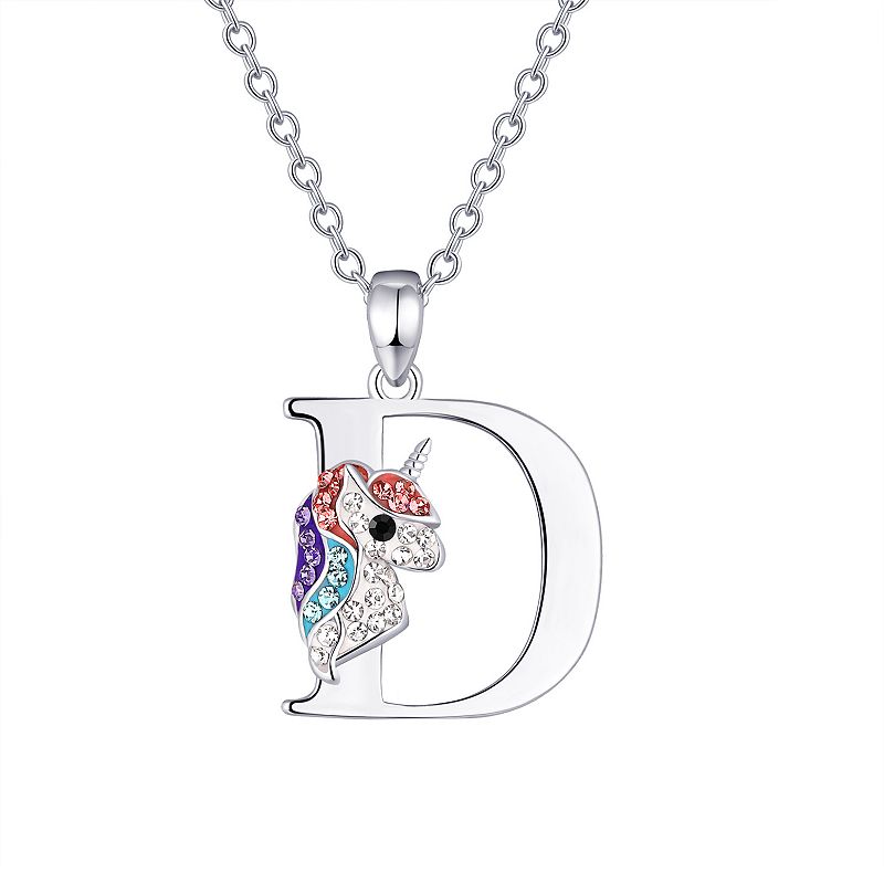 34050640 Crystal Collective Silver Plated Unicorn Initial P sku 34050640