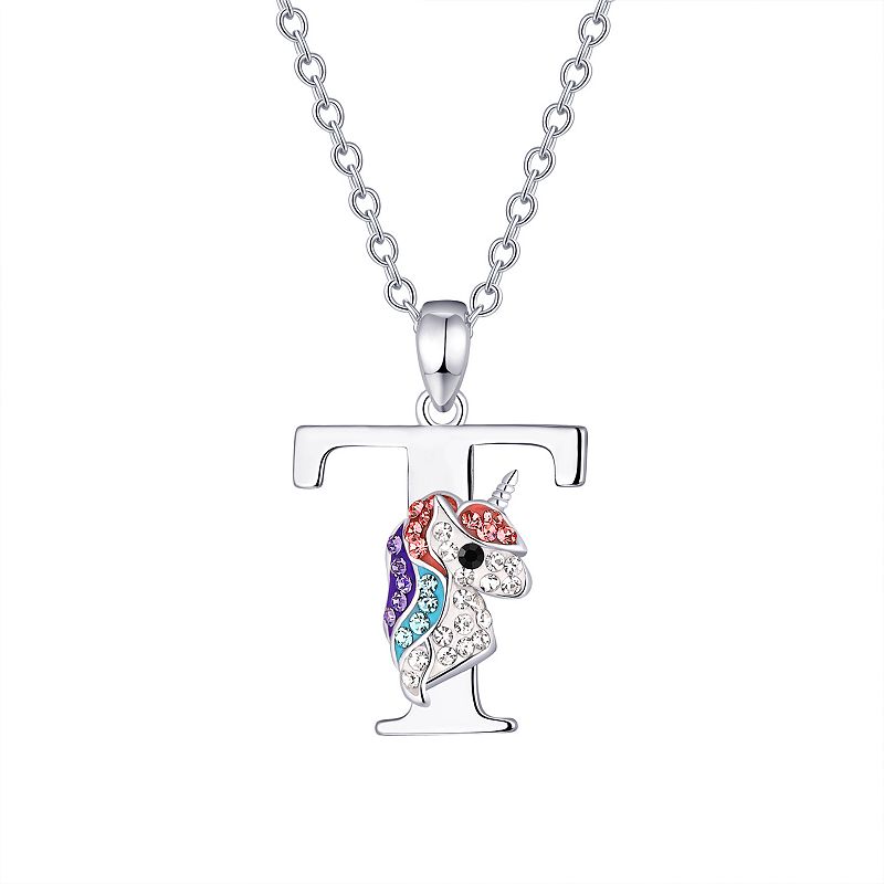 34050647 Crystal Collective Silver Plated Unicorn Initial P sku 34050647