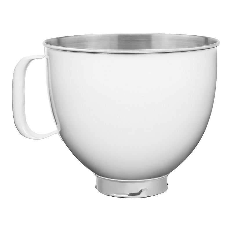 KitchenAid® KSM5SSB 5-qt. Tilt-Head Colorfast Finish Stainless Steel Stand Mixer Bowl, White