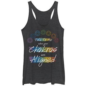 Juniors' "Talk To Me When Your Chakras Are Aligned" Tank Top