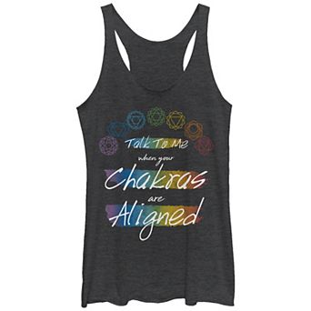 Juniors' "Talk To Me When Your Chakras Are Aligned" Tank Top