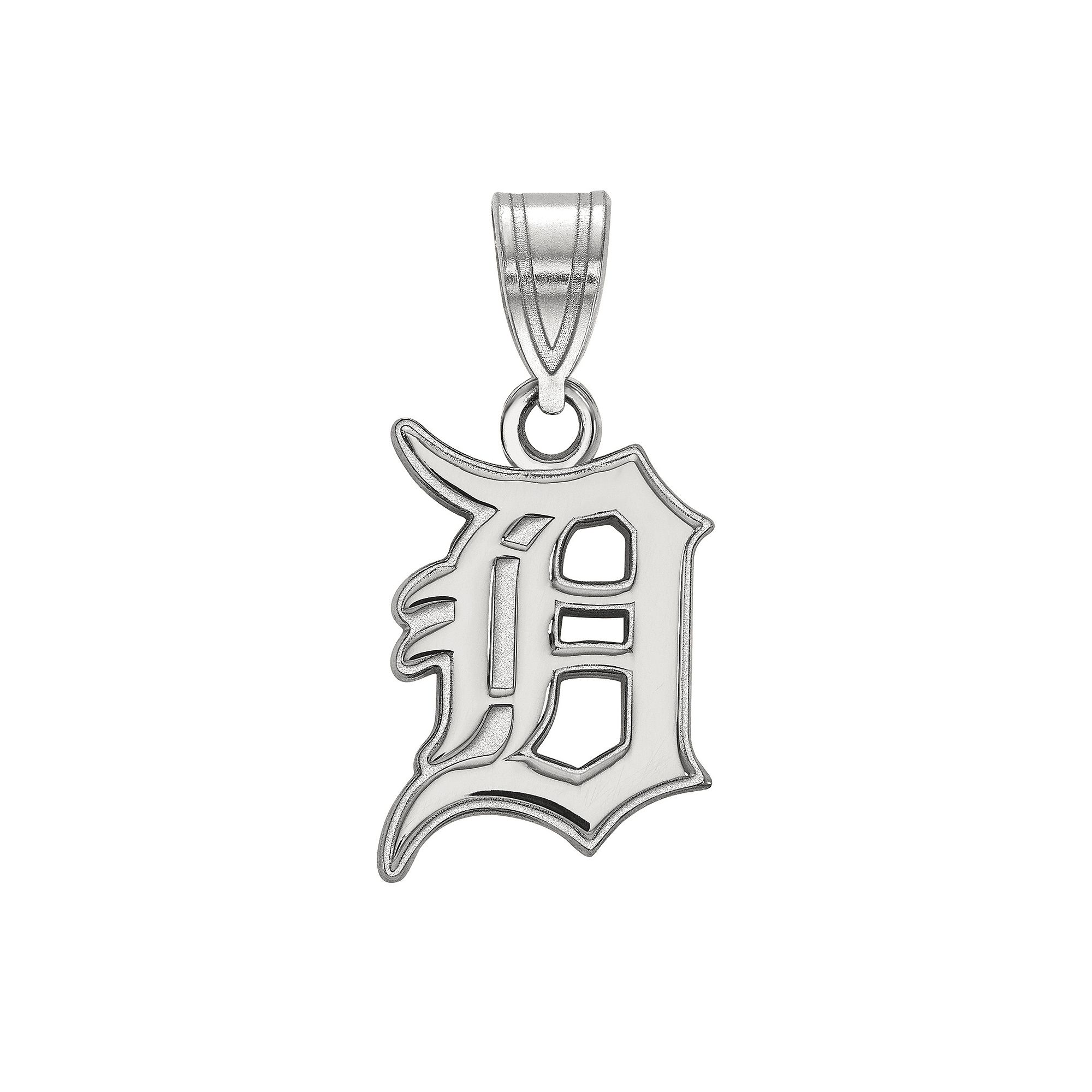 LogoArt Sterling Silver Detroit Tigers Medium Pendant, Womens, Size: 22 mm