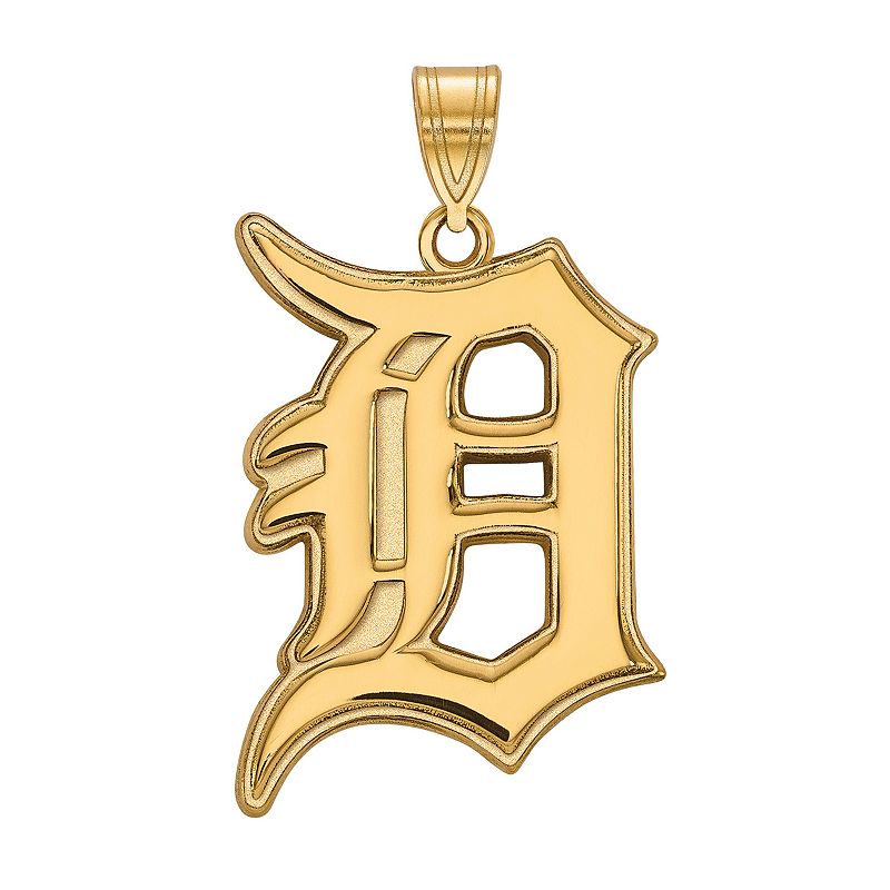 LogoArt 10k Gold Detroit Tigers Extra-Large Pendant, Womens, Size: 31 mm