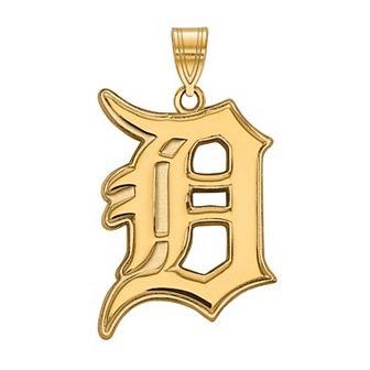 LogoArt Sterling Silver Detroit Tigers Extra-Large Pendant