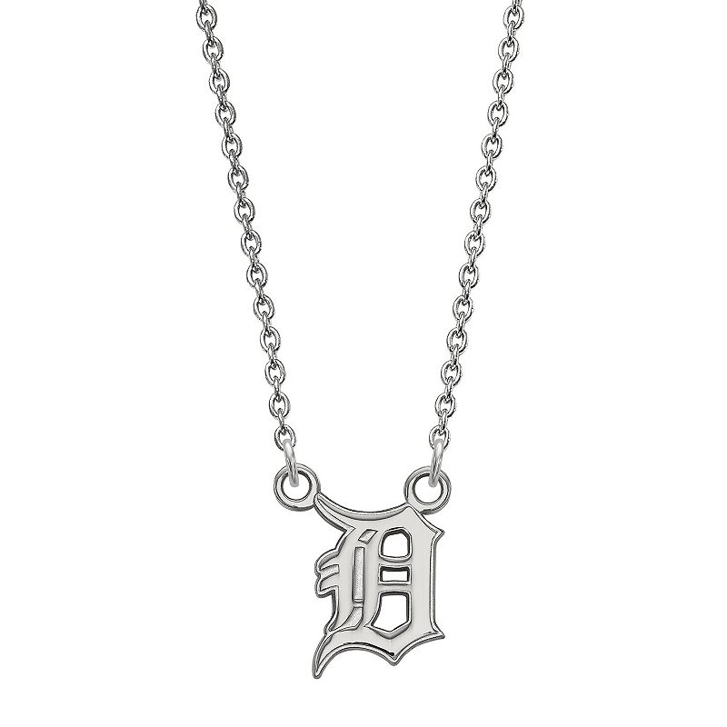 LogoArt 10k Gold Detroit Tigers Small Pendant Necklace, Womens, Silver