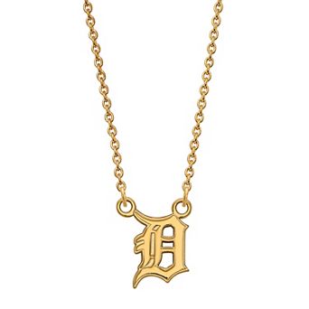 LogoArt Sterling Silver Detroit Tigers Small Pendant Necklace
