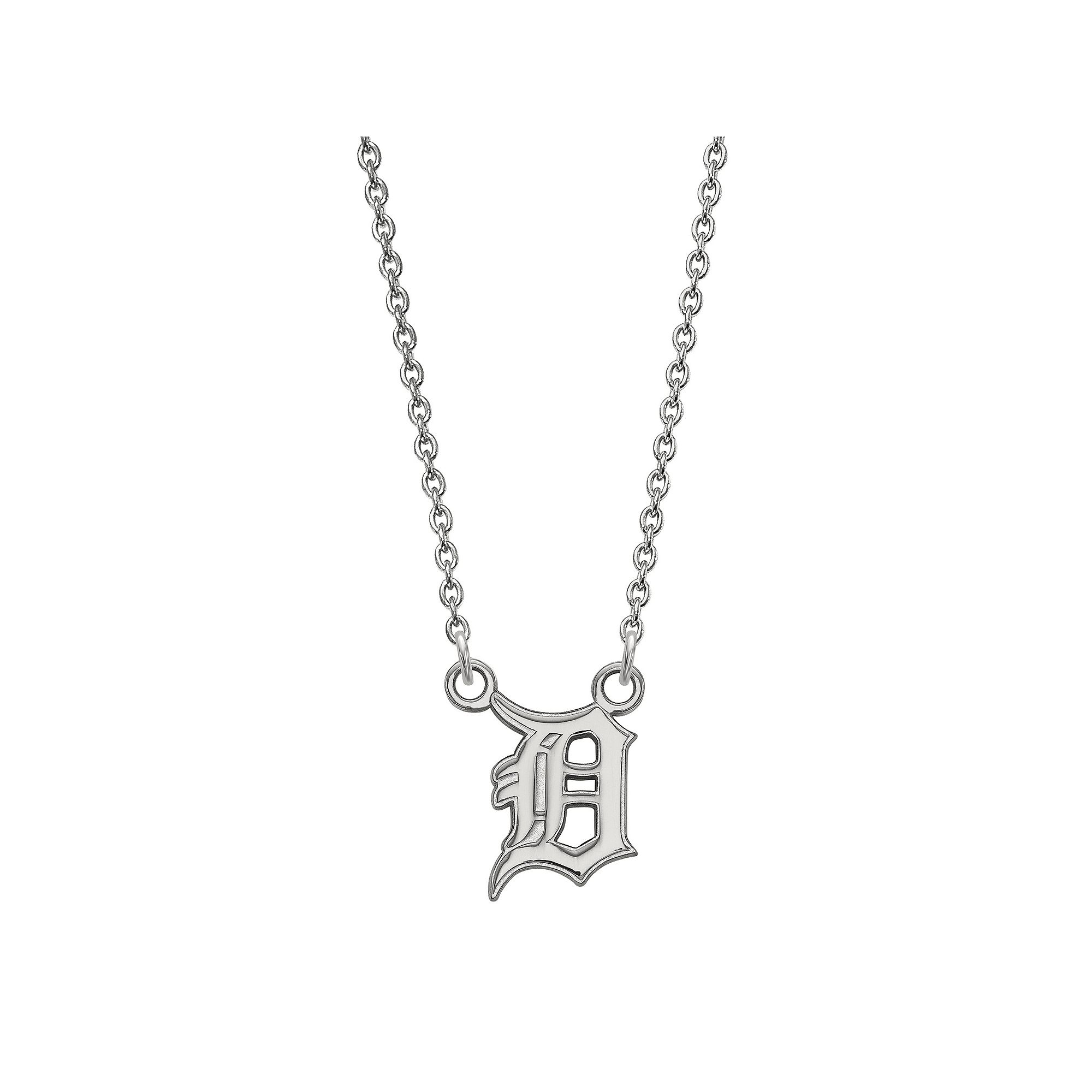 LogoArt Sterling Silver Detroit Tigers Small Pendant Necklace, Womens