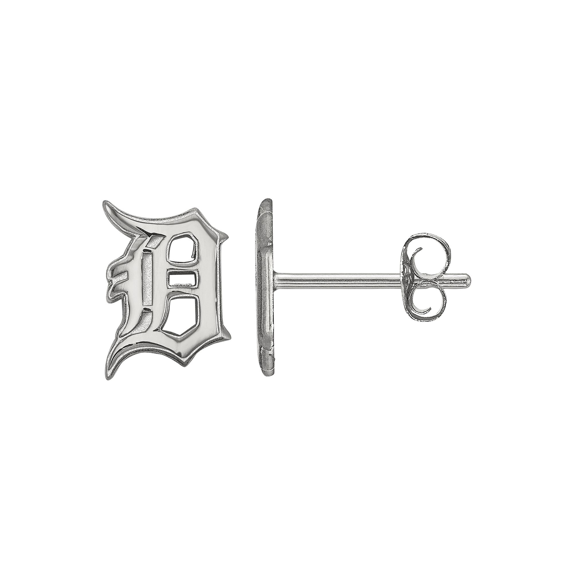 LogoArt Sterling Silver Detroit Tigers Extra-Small Post Earrings, Womens, 