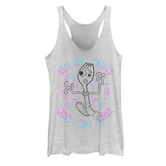 Juniors' Disney/Pixar Toy Story 4 Forky Life Was Easier Poster Tank Top